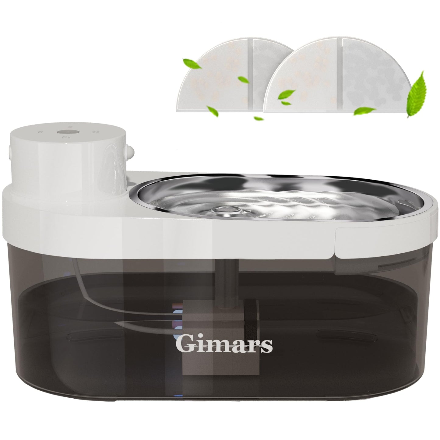 Gimars BPA Free 135oz/4L Wireless Cat Water Fountain Battery Operated with Motion Sensor 5000mAh Cordless Pet Water Fountain Automatic Water Dispenser for Dogs Silent Pump & Stainless Steel Tray